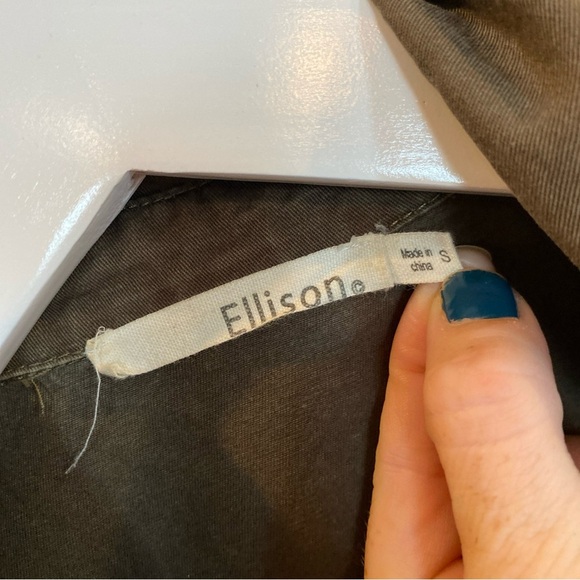 Ellison Jacket Aztec Sweater Arms Womens Small Boutique Utility Knit Brown - Picture 3 of 7